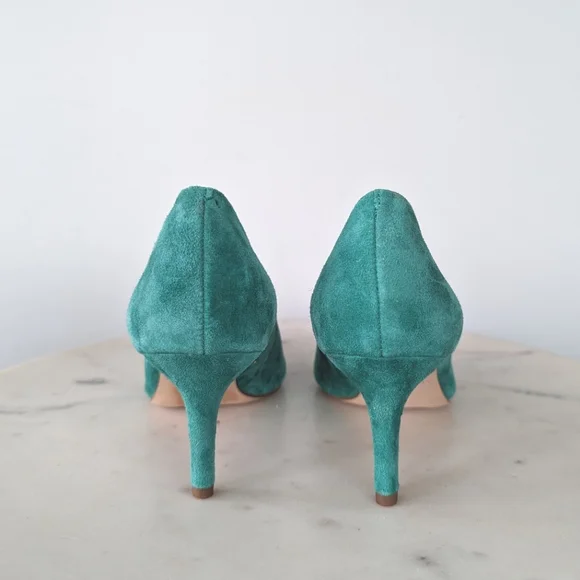 Ann Taylor Mila Jade Green Suede Pumps - Picture 8 of 11